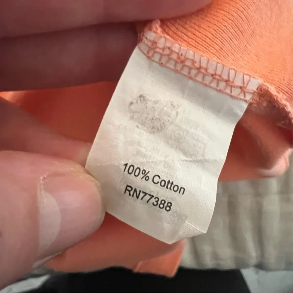 J Crew V-Neck Orange T-Shirt Size Medium